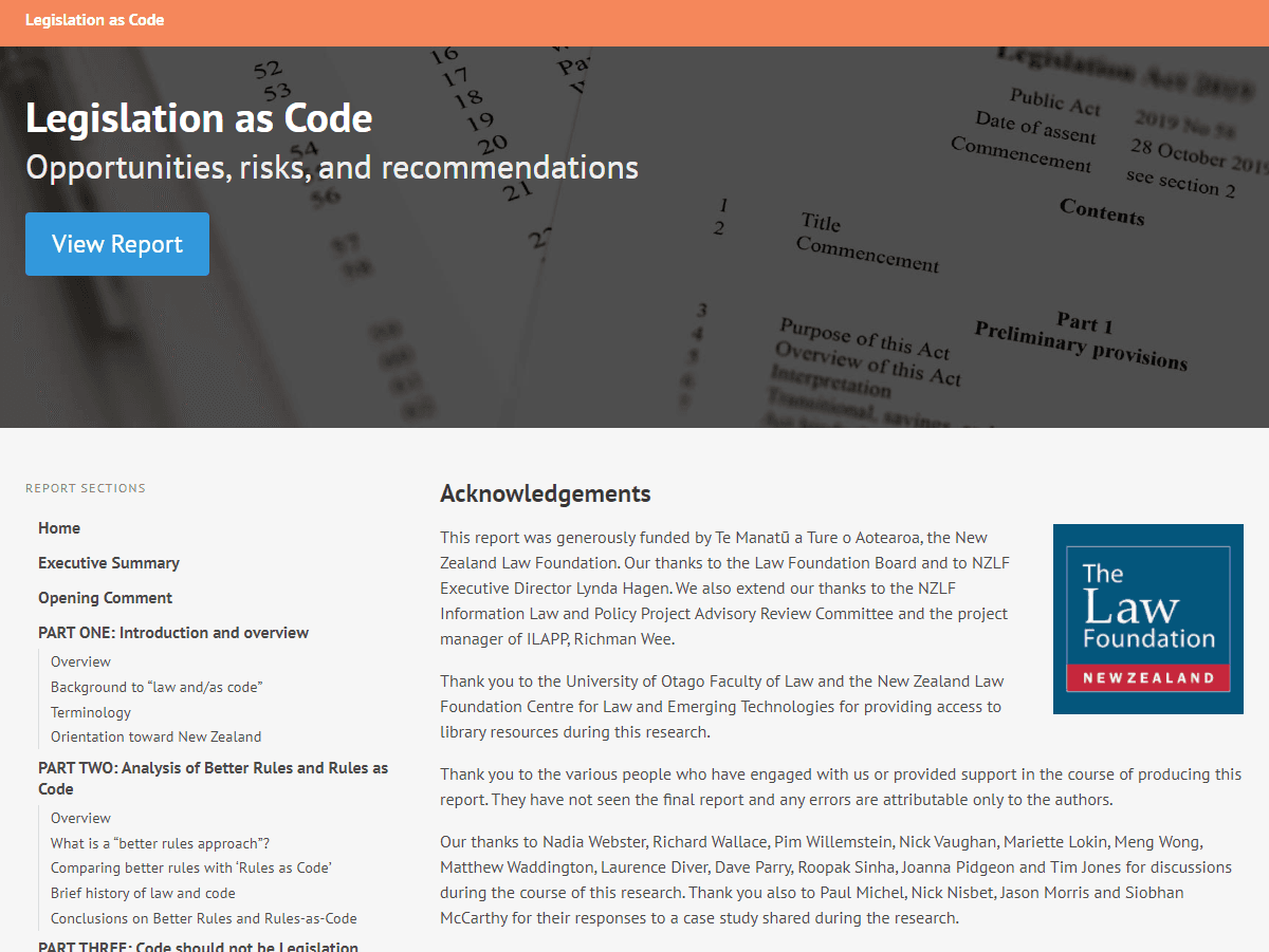 Legislation as Code web version